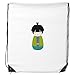 DIYthinker Japan Kultur Süße Mädchen blau grün Kimono Puppe Art Illustration Muster Kordelzug Rucksack feine Linien Shopping Creative Handtasche Schulter Umweltfreundliche Tasche aus Polyester