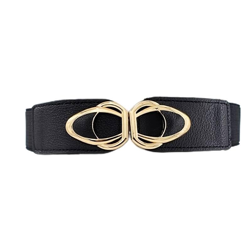 hoboken Waist Belt for Women Dresses, Fashion Ladies Belts for Women, PU Leather Slim Women Belts for Dress, Alloy Turn Lock Buckle Belt for Blazer, Suit, Gown-picture-31