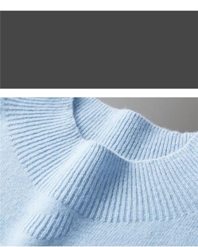 Men' Cashmere Sweater Pullover Half Turtleneck Casual Sweater solid Wool Knit Shirt4