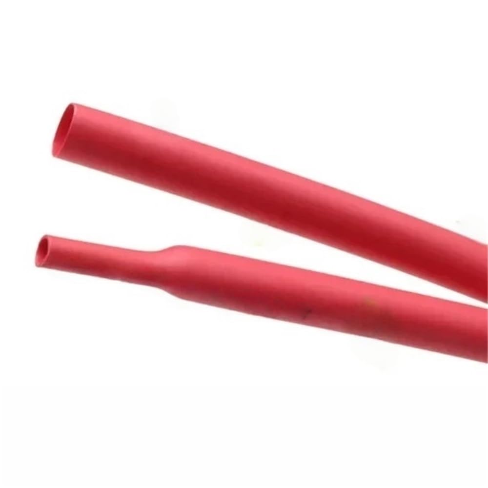 Gaines thermorétractables en PVC, Tube thermorétractable électrique rouge, plusieurs tailles, 1 à 5 m, rapport 2:1(25MM*5METERS)