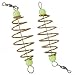 20pcs Stainless Steel Inline Fishing Bait Cage Feeder with Luminous Glow Beads for Carp Fishing, Green