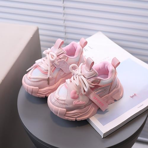 IWIHMIV Toddler Girl Slip On Shoes Toddler Running Shoes Athletic Shoes Lightweight Breathable Tennis Sports Sneakers2
