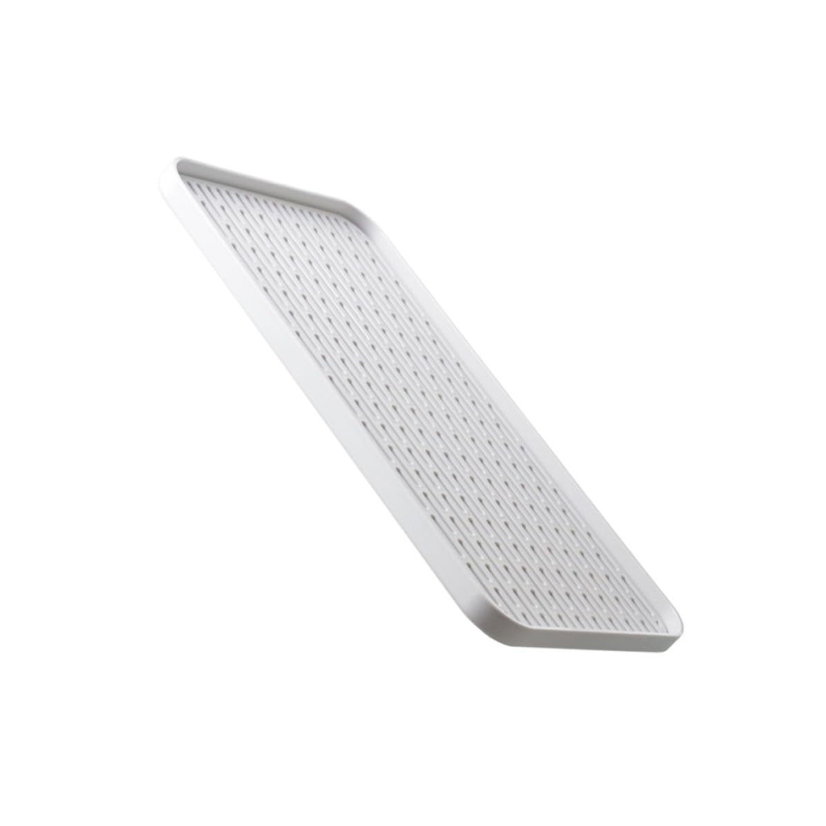 Bandeja escurridor rectangular de doble capa para frutas en color blanco