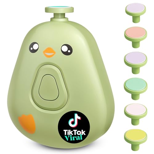Electric Baby Nail Trimmer – Safe and Quiet Nail File for Infants and Kids, 6 Grinding Heads, Low Vibration & Gentle Power for The Care of Your Baby