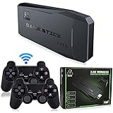 Wireless Retro Game Console Built in Games- 9 Emulator Console M8 Game Stick Preloaded 3555 Games, Classic Video Mini TV Game Console with Dual 2.4GHz Controllers Gaming Console for 4K HD HDMI Output