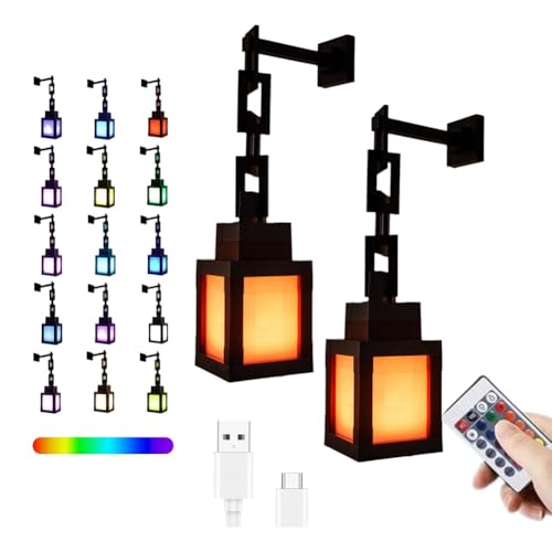 Lampe de nuit LED pixelisée 16 couleurs rechargeable à télécommande - 3