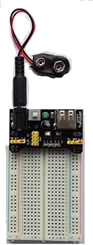 Breadboard Kit with 400 Point Solderless PCB Breadboard, MB-102 Breadboard Power Supply Module, Battery snap power cable
