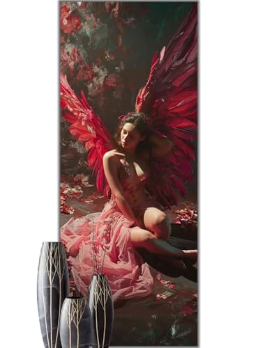 Full Round Drill Diamant Painting Ange : Toile 5D Scintillante 120x50cm Broderie Maison