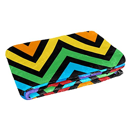 Couverture colorée en tissu jacquard géométrique pour lit - 3