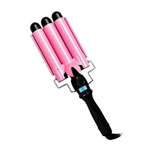 Adjustable Temperature Professional 22mm Dual Hair Curler Tongs with LCD Display