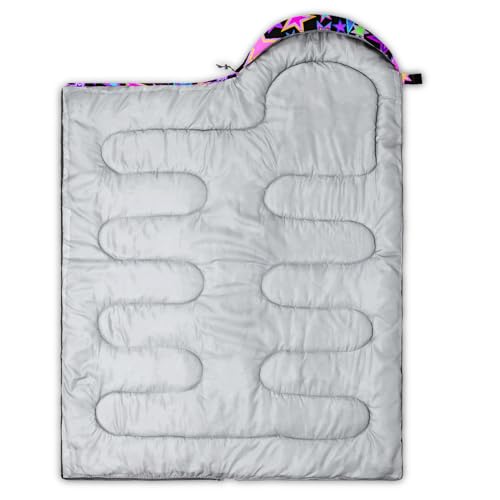 Image of QOOMO Axolotl Cute Camping Sleeping Bags,3 Season Warm & Cool Weather,Lightweight,Waterproof Sleeping Bags for Adults & Kids,Traveling,and Outdoors