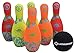 Produktbild Schildkröt, Bowling, 6 (21, 5cm), 1 Ball (Ø9cm), im Kartonträger mit Meshbag, Kinderkegeln, Neopren Kegel Set, 970227,
