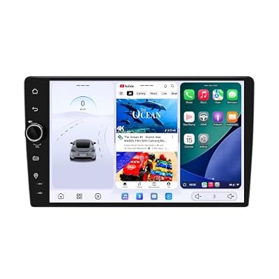 JOYING 9 Inch Car Stereo Double Din Radio with Apple Carplay & Android auto, Volume Knob