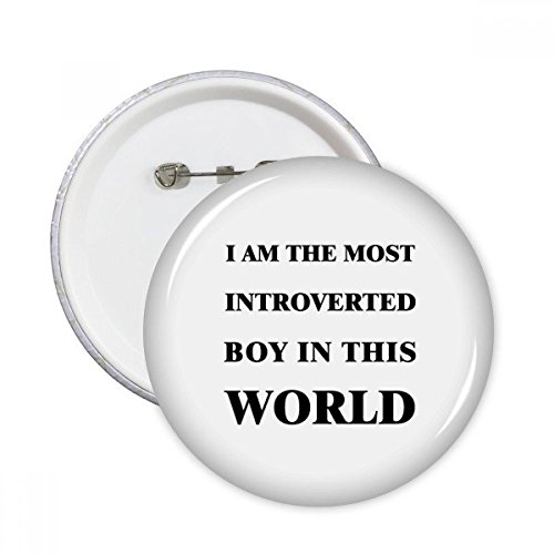 Pins Introverti Boy badge bouton XXL pour assumer votre style sans parler avec DIYthinker