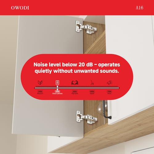 Full Overlay Cabinet Hinges 35mm Soft Close for Frameless Cabinets 4 Pack by OWODI - Used condition - Image 8