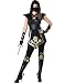 Fun World Women's Ninja'S Mystique Costume, Black/Gold, L