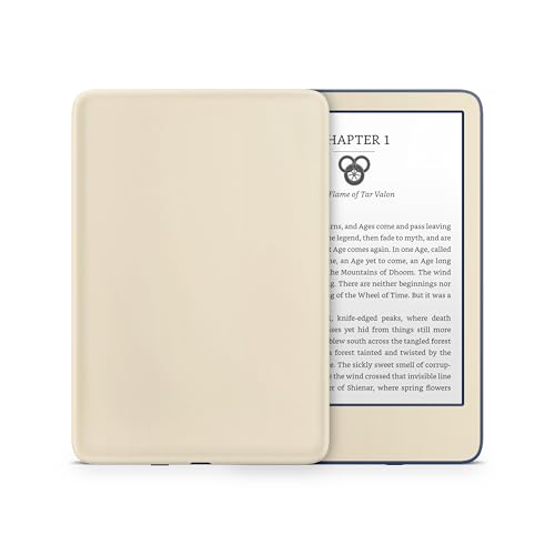 Tacky Design Solid Color Skin for Kindle Skin Decal 11th Generation 2022 Wrap Classic Color Vinyl, Premium 3M Decal Sticker for Full Surface Coverage (Cream, Kindle (11th Gen, 2022))