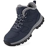 Moudn Botas de nieve para hombre ligeras con forro de piel antideslizantes cálidas y resistentes al frío para exteriores