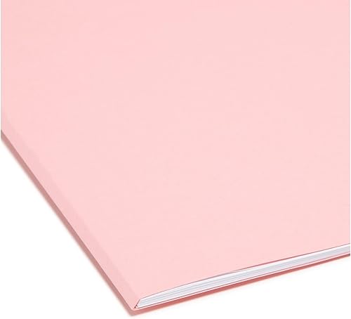 Miniatura 5 de Smead 17634 Carpetas de archivo 1/3 corte reforzado con pestaña superior legal rosa 100/caja