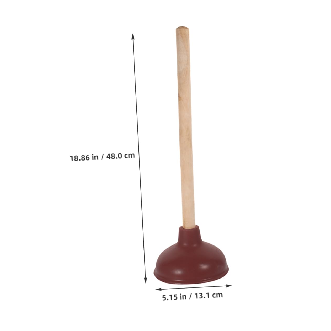 POPETPOP Sturalavandini per WC da Bagno, 4 Pezzi, Legno e Gomma | Rosso, Forte Aspirazione, Design Heavy Duty, per Wc e Scarichi, Uso Semplice