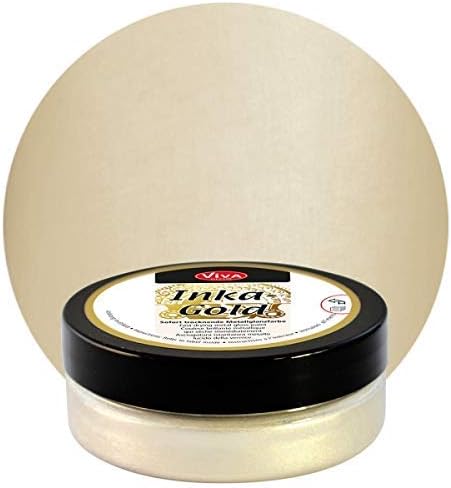 Miniatura 4 de Viva Decor Inka Gold Gilding Wax2.3 oz (plata vieja) - Pasta de pulido metálica a base de cera. Brillo metálico de secado rápido, efectos de alto