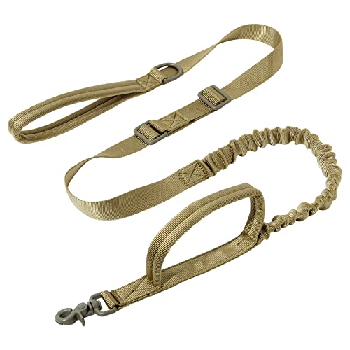 Tactical Bungee Dog Leash Adjustable Military K9 Dog Training Leash ...