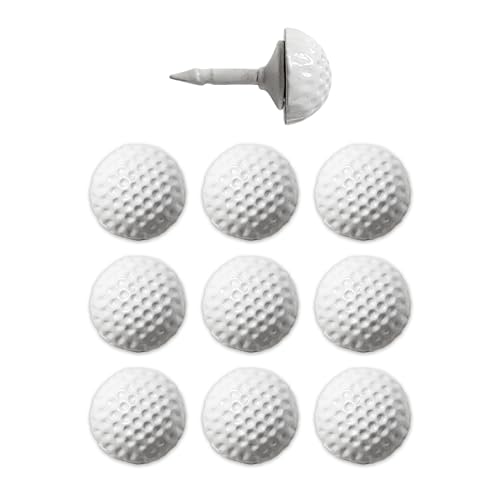 Image of Golf Ball Push Pins for Cork Boards and Maps, Designed in The USA, Golf Ball Pins, Set of 10