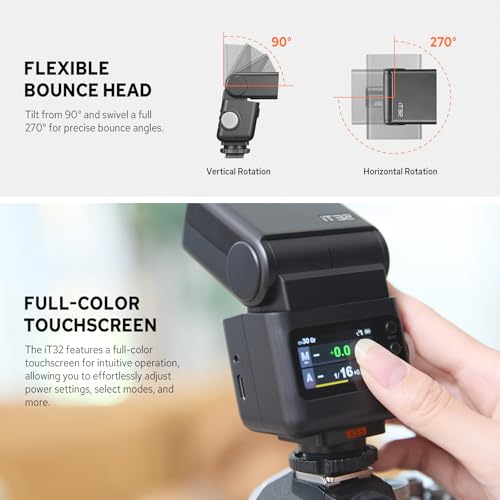 Image of GODOX IT32 TTL Camera Flash with X5S Wireless Flash Trigger for Sony, 2.4G Wireless Flash HSS 1 /8000s, Built-in Receiver & Lithium Battery, 510 Full Power Flashes, LED Modeling Light, Magnetic Hotshoe