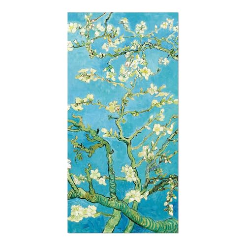 Giallobus - Quadro - Vincent Van Gogh - Fiori di mandorlo in verticale - Vetro acrilico - 50L x 100l cm - Pronto da appendere - Quadri moderni per la casa