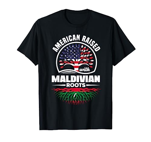 American Raised With Maldivian Roots Maldives Maldivian Flag T-Shirt
