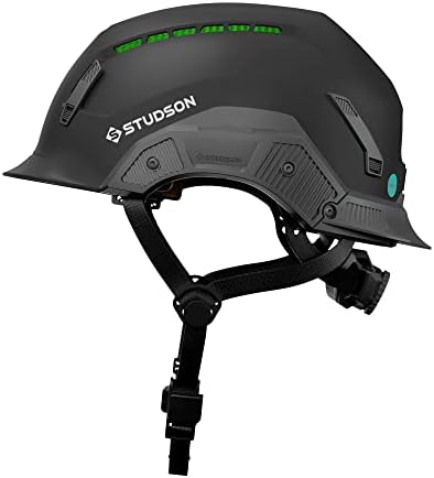 STUDSON SHK-1 Vented Safety Helmet (Black, M/L (53-59cm))