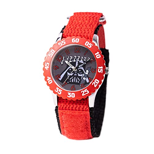 Image of STAR WARS Kids' Bezel Stainless Steel Time Teacher Analog Nylon Strap Watch