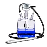 VooV Lit All Glass Hookah Set - Cube Clear