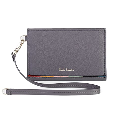 【名入れ専用】ポールスミス Paul Smith レイヤードストライプ パスケース IDケース ストラップ付き 薄型 定期入れ レディース純正化粧箱 ショップバッグ付き BPW140 (ラベンダー)