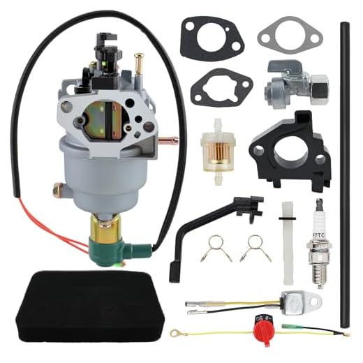 Carbhub Carburetor for DeWALT DG7000B DG7000BC DXGNR7000 DG6000 6550 7000 Watt 13HP Engine Generator Carburetor with Manual Choke Solenoid Spark Plug Fuel Filter
