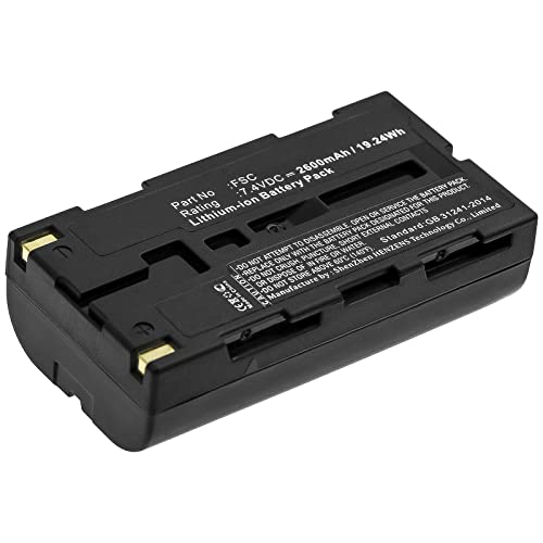Synergy Digital Equipment Battery, Compatible With Fuji Portaflow-C Ultrasonic Flow Me Equipment, (Li-Ion, 7.4V, 2600Mah) Ultra High Capacity, Replacement For Fuji Fsc Battery #TOP14