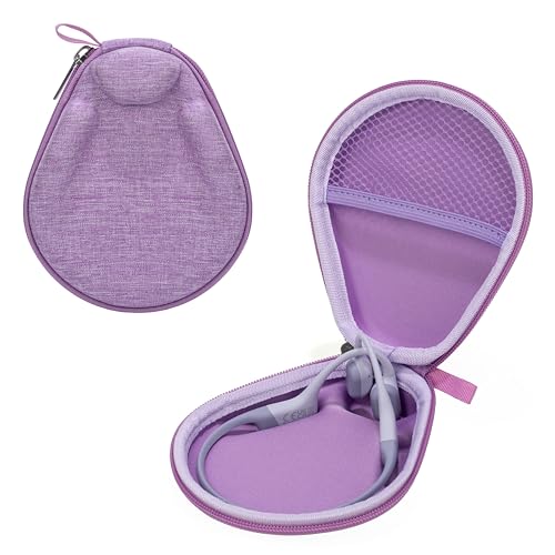 Ginsco Universal Bone Conduction Headphones Case Compatible with SHOKZ New OpenRun Pro 2/Pro 2 Mini/OpenRun/OpenSwim Open-Ear Sport Headphones, Compatible with CXK/Raycon/MRYTKY/Ogogrs etc (Purple) by Ginsco - Used condition - US$8.99