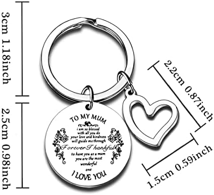 To My Mum Gifts From Daughter Son Mum Keyring Birthday Christmas Gifts For Mum Key Ring Mothers Day Key Ring For Mum Presents Keychain (To My Mum)
