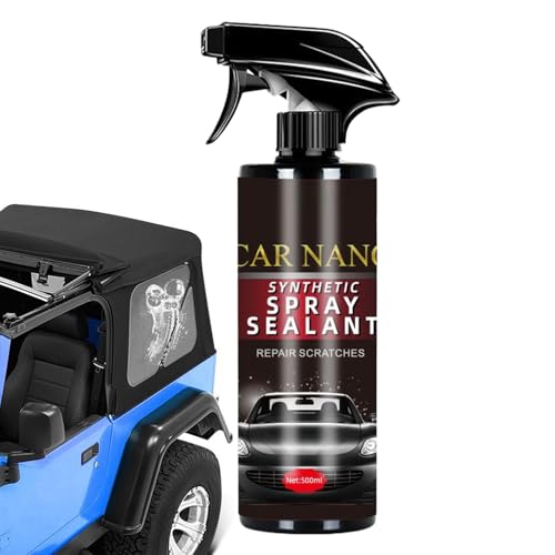 Midieobe クイックエフェクトコーティング剤 五百ミリリットル | 車用ナノスクラッチリムーバー UV保護,長期間持続する高光沢ワックスポリッシュ 塗装 ヘッドライト ガラス フロントガラス用