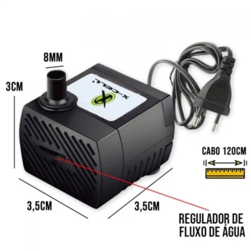 Bomba Submersa Aquário Bebedouro Pet Fontes Hidroponia Bivolt 180lh