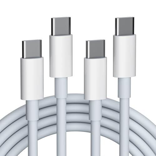 TecQuilious Zweifach-Pack USB-C-auf-USB-C-Kabel für MacBook Pro – Essentielles 6,6 ft Ladekabel mit Schnellladefunktion, kompatibel mit iPhone 15/16/17 Serie, MacBook Air/Pro