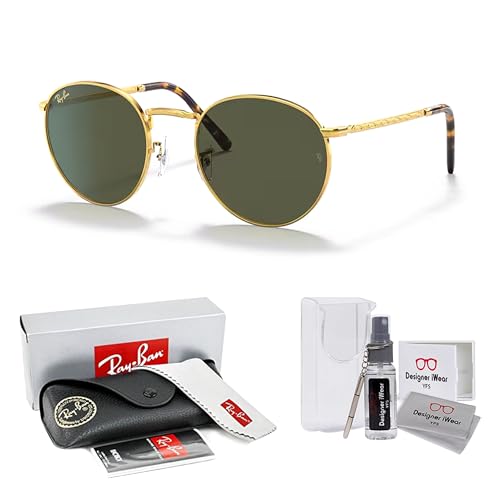 Ray-Ban RB3637 New Round Sunglasses for Men for Women +BUNDLE with ACCESSORY EYEWEAR KIT2