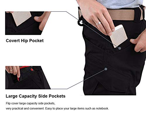 image for LABEYZON Men's Outdoor Work Military Tactical Pants Lightweight Rip-St