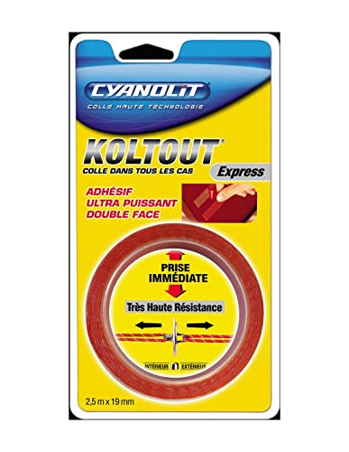 Cyanolit 33507240 Blister de Koltout Express ruban adhésif 2,5 m x 19 mm Cover