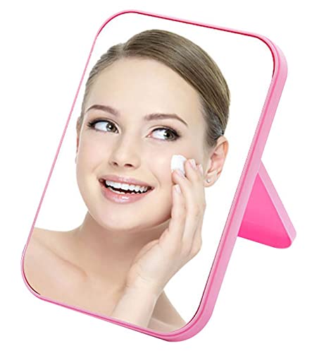 Image of Table Desk Vanity Makeup Mirror,8-Inch Portable Folding Mirror for Women(Pink,Pack of 2)