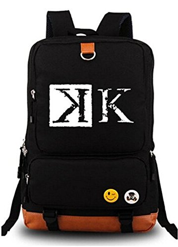 Preisvergleich Produktbild Gumstyle Anime K Project Rucksack, leuchtend, große Kapazität, Schultasche, Cosplay, Schwarz