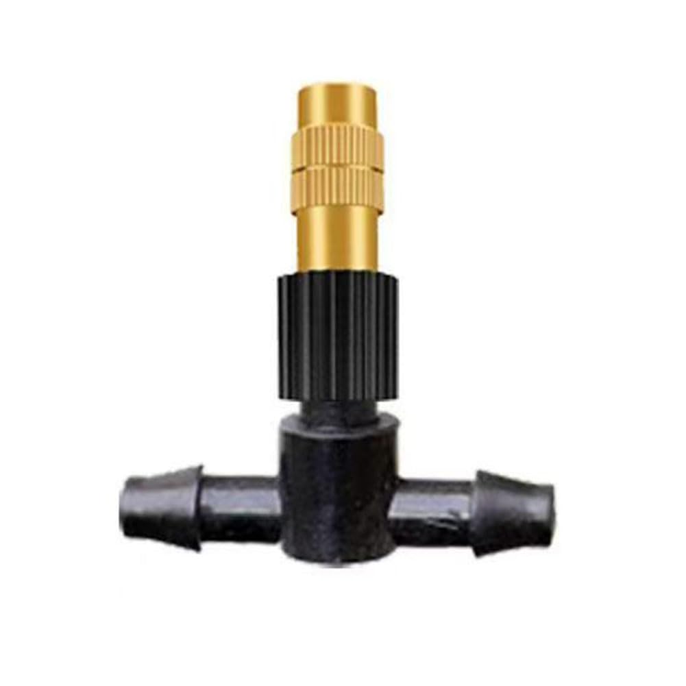 SXITHGKDW Brass Spray Nozzle,Adjustable Copper Atomizing Nozzles Drip Irrigation Sprayer Garden for Outdoor Cooling Spray System 50pcs Brass Nozzle + 4/7 tee