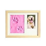 zwtpgkrd cane o per pet pawprint kit & cornice foto pet regalo personalizzato memoriali displa cuore cornici per immagini