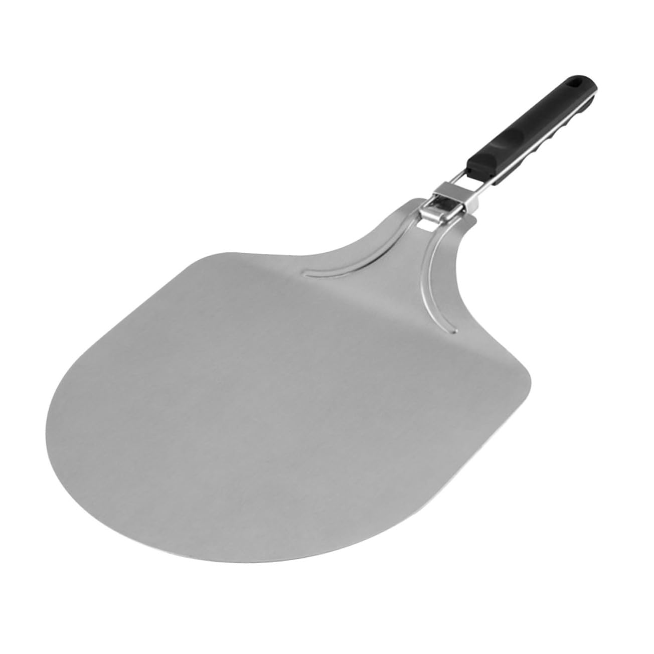 Cabilock Faltbare Pizzaschaufel und Ovaler Form aus Edelstahl 12 Zoll mit Ergonomischem Griff Robustes Backzubehör für Küche und Restaurantgebrauch