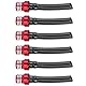 QWORK 6Pcs Motorrad Kraftstofftank Tankdeckelventil, Tankdeckel Entlüfter Schlauch Für ATV Dirtbike Pack Rohr Motorrad, Rot